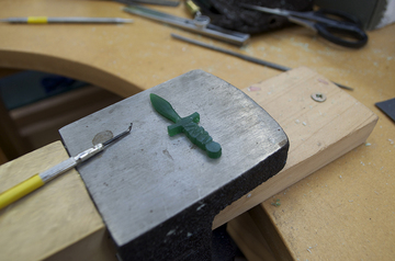 Finished dagger carving.